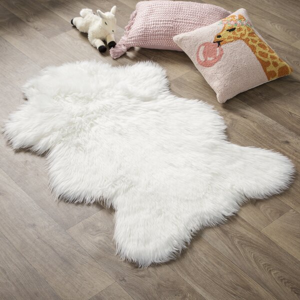 Polar Bear Pelt White Area Rug